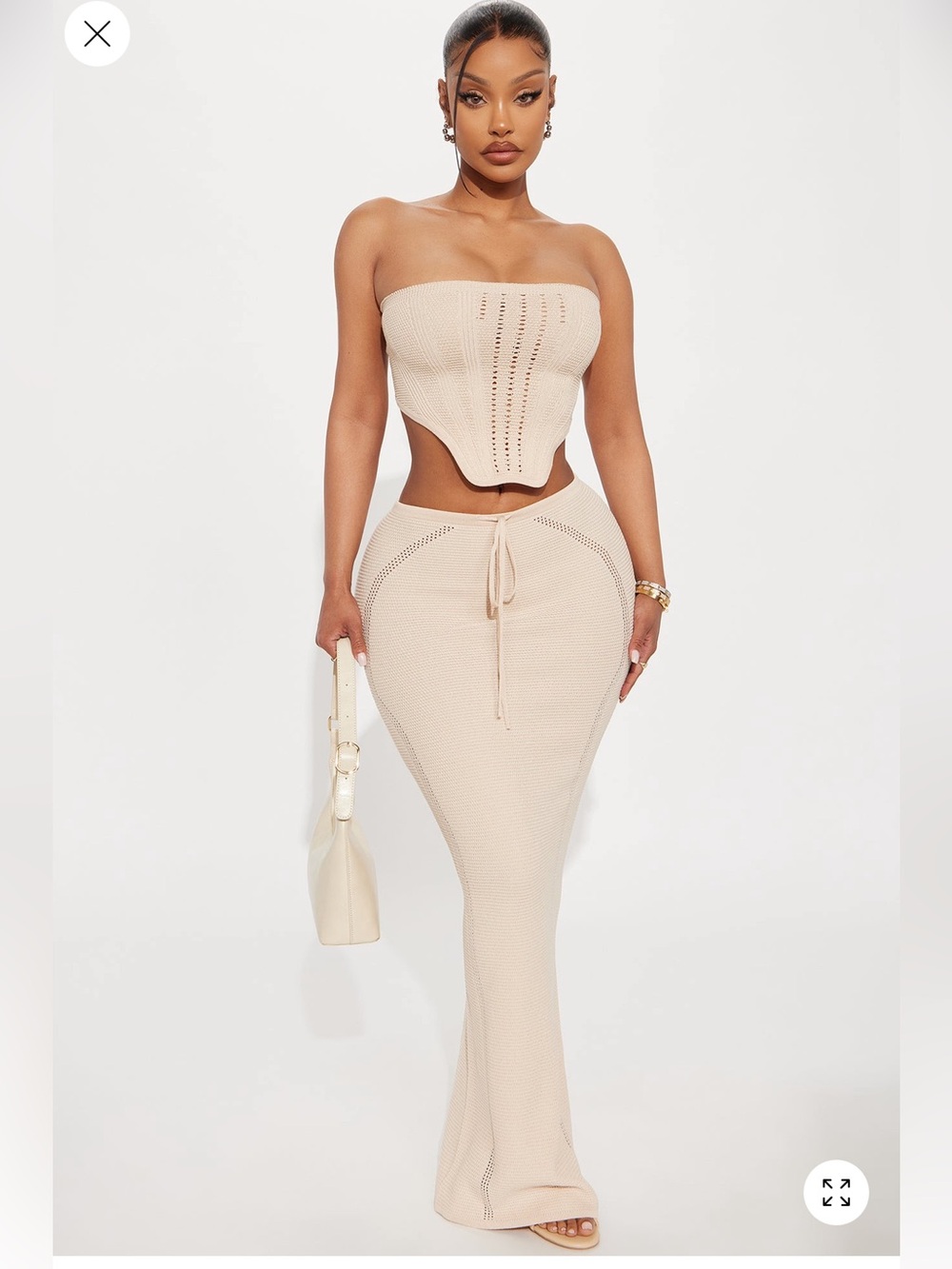Fashion nova crochet skirt set